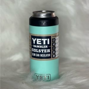 YETI 12 oz. Rambler Colster Slim Can Insulator, Seafoam color